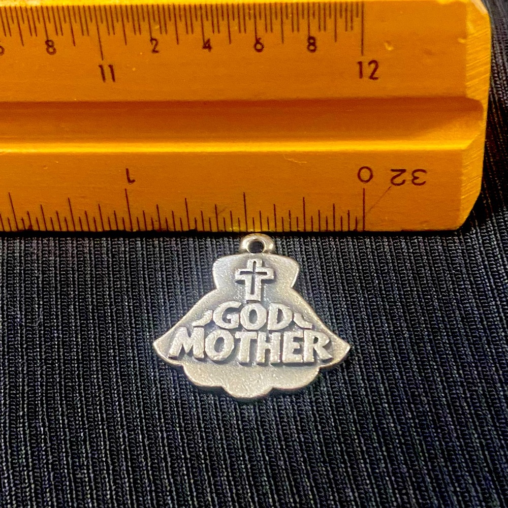 JAMES AVERY GodMother sterling silver charm baptismal shell cross 925